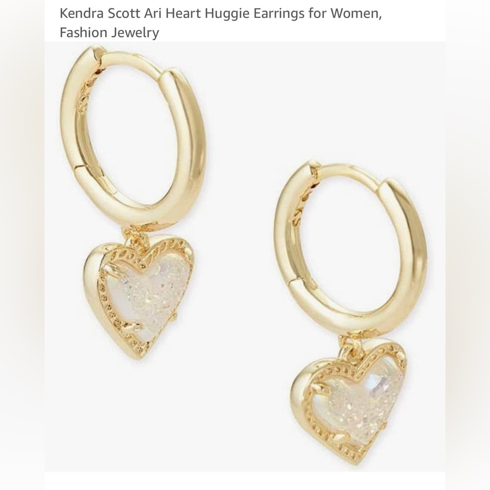 REDUCED:  Scott Heart Huggie Earrings